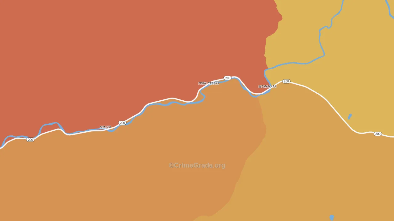 Twin Creeks, MT Map of Murder Rates