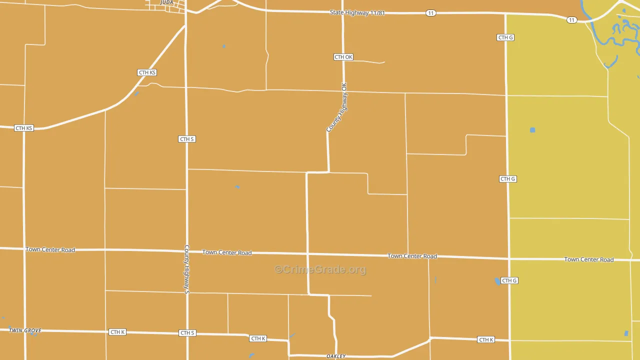 Twin Grove, WI Map of Murder Rates