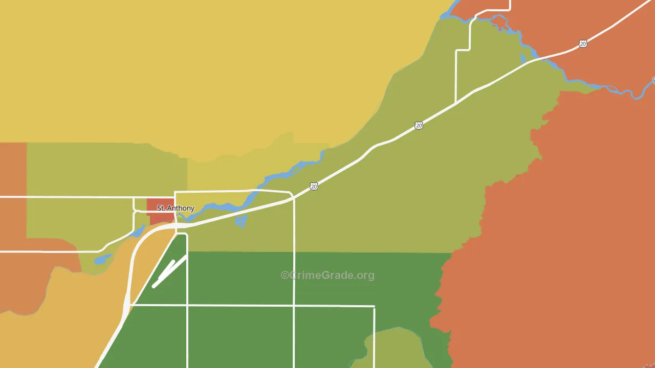 Twin Groves, ID Map of Murder Rates