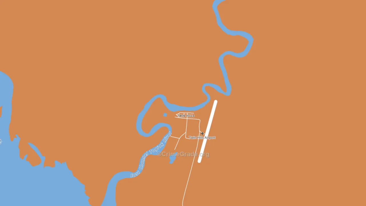 Twin Hills, AK Map of Murder Rates