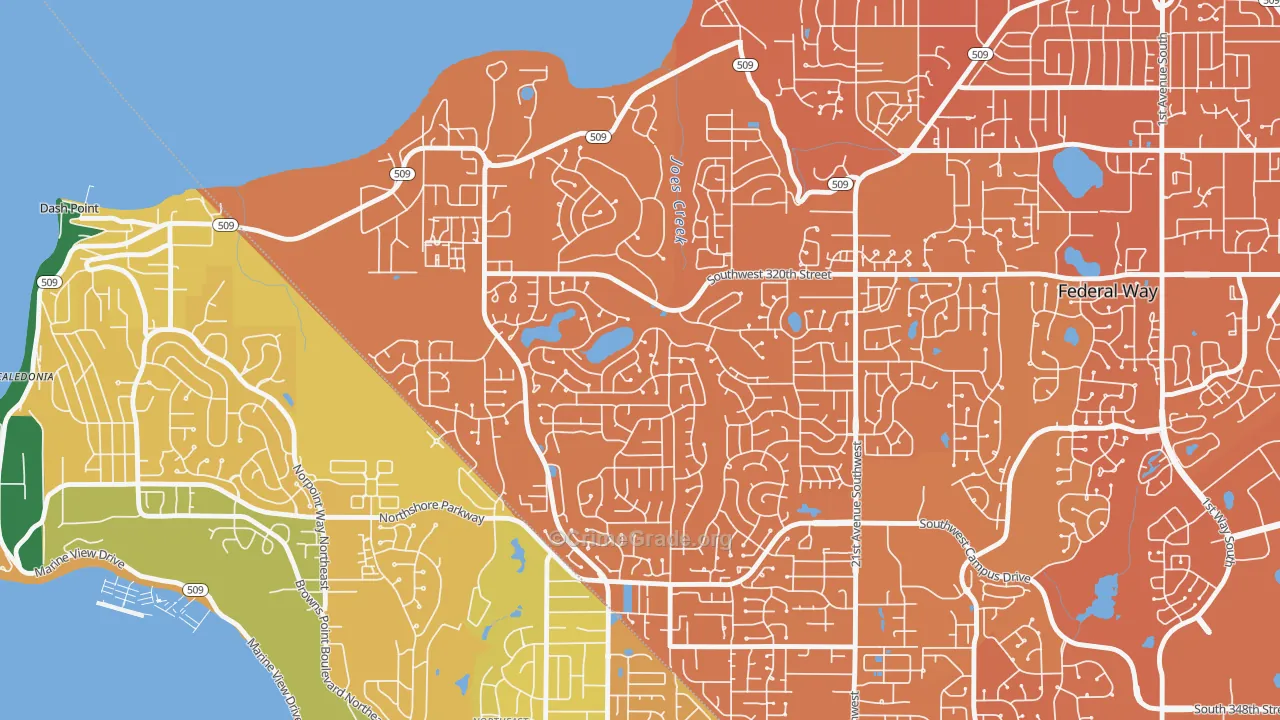 Twin Lakes, Federal Way, WA Map of Murder Rates