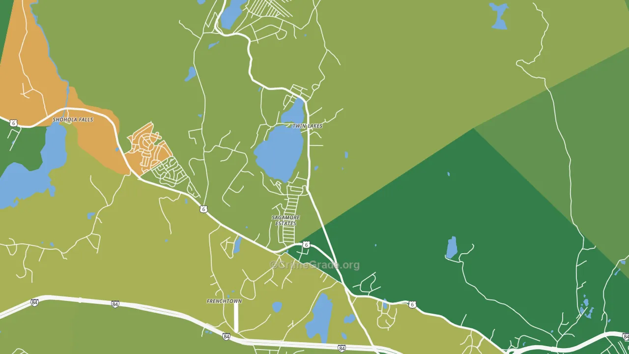 Twin Lakes, PA Map of Murder Rates