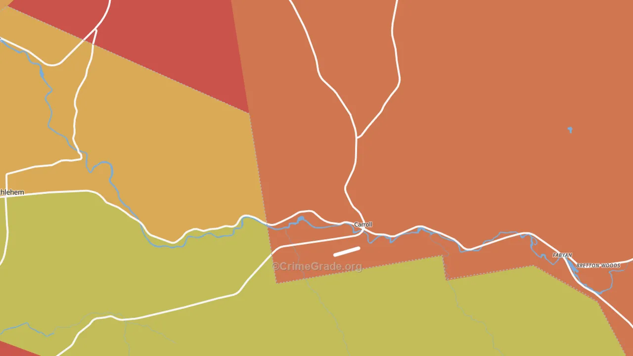 Twin Mountain, NH Map of Murder Rates