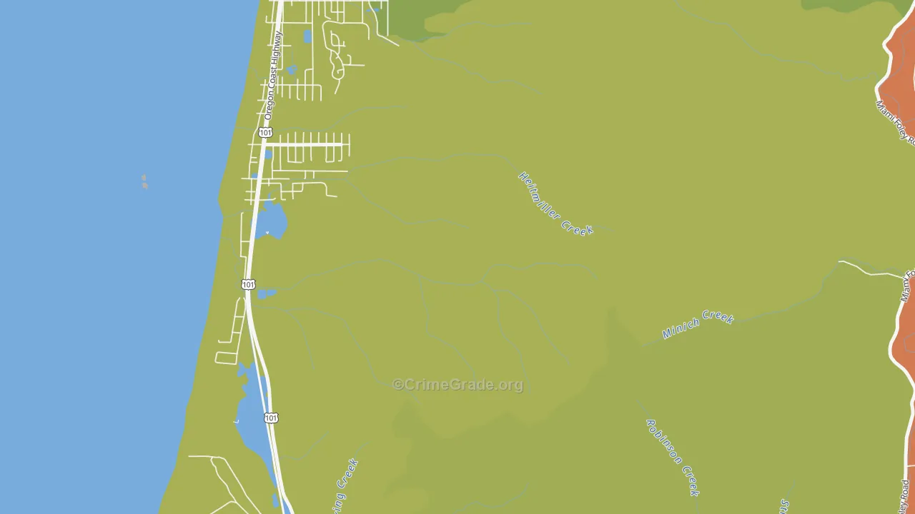 Twin Rocks, OR Map of Murder Rates