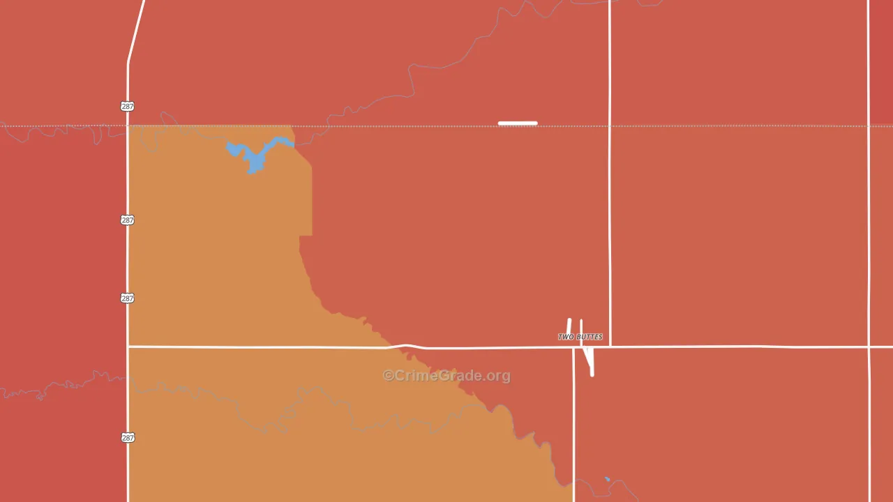 Two Buttes, CO Map of Murder Rates