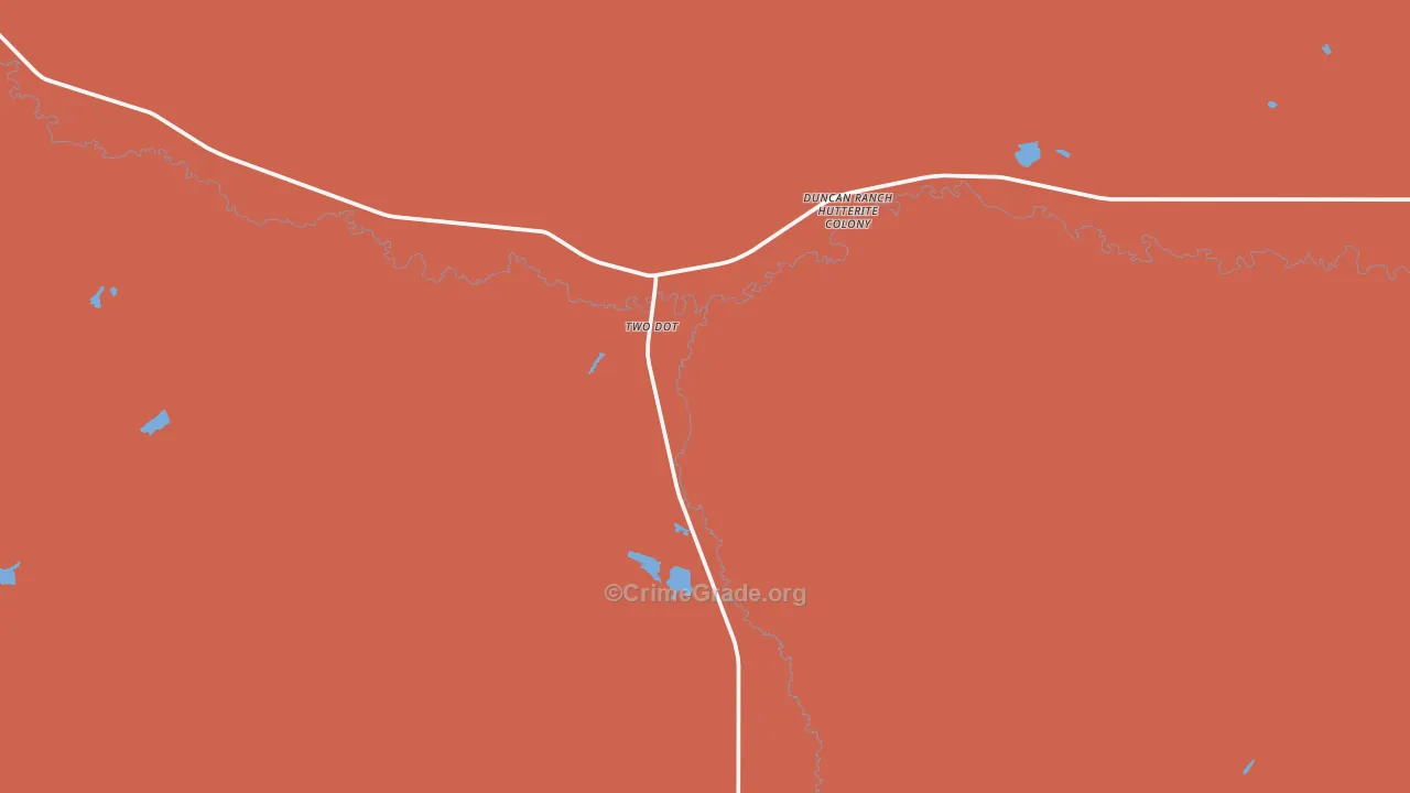 Twodot, MT Map of Murder Rates