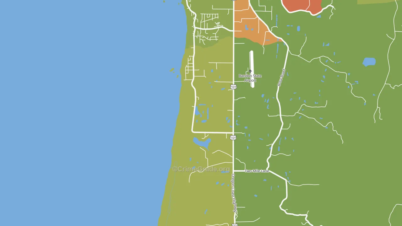 Twomile, OR Map of Murder Rates