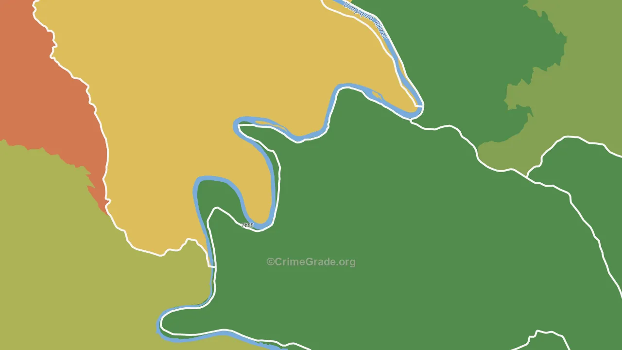 Tyee, OR Map of Murder Rates