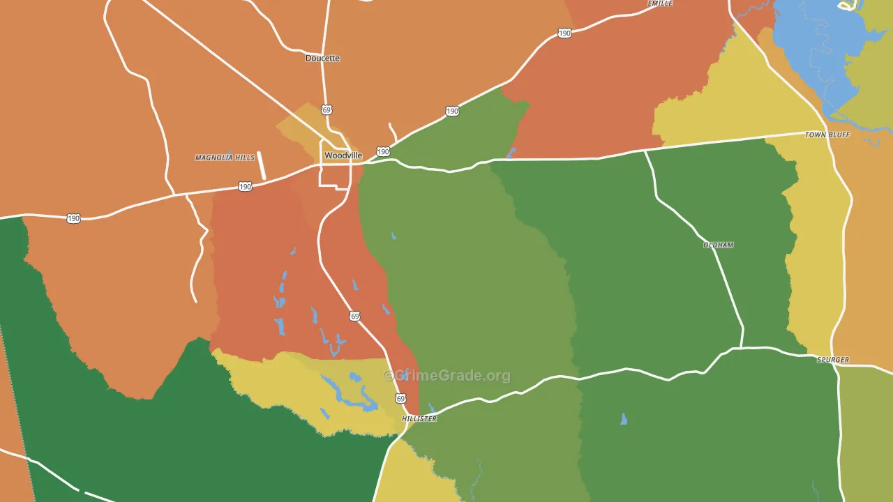 Tyler County, TX Map of Murder Rates