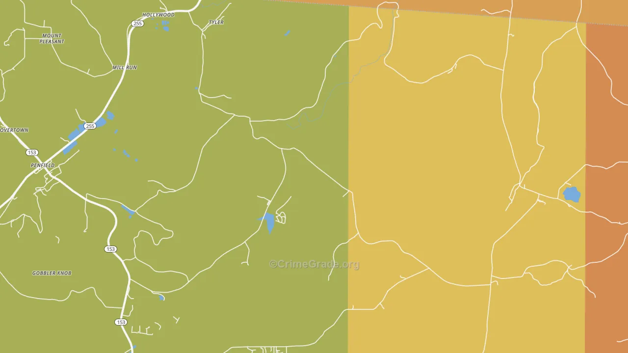 Tyler, PA Map of Murder Rates