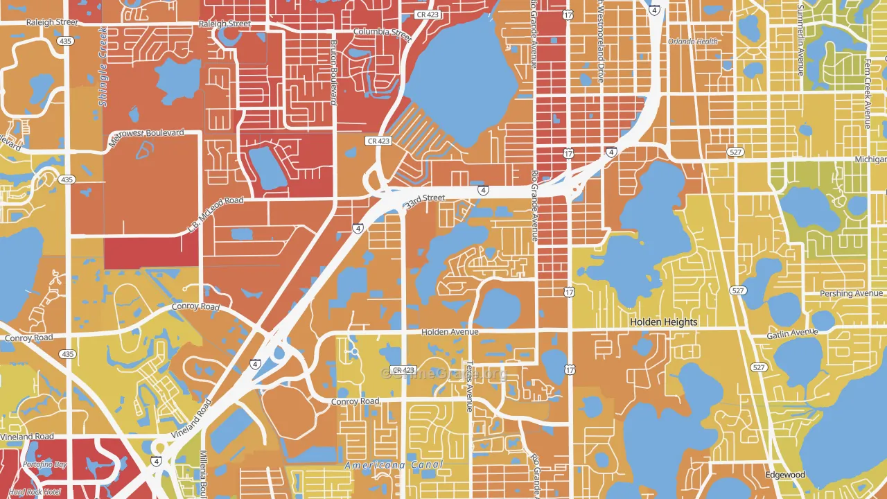 Tymber Skan on the Lake, Orlando, FL Map of Murder Rates