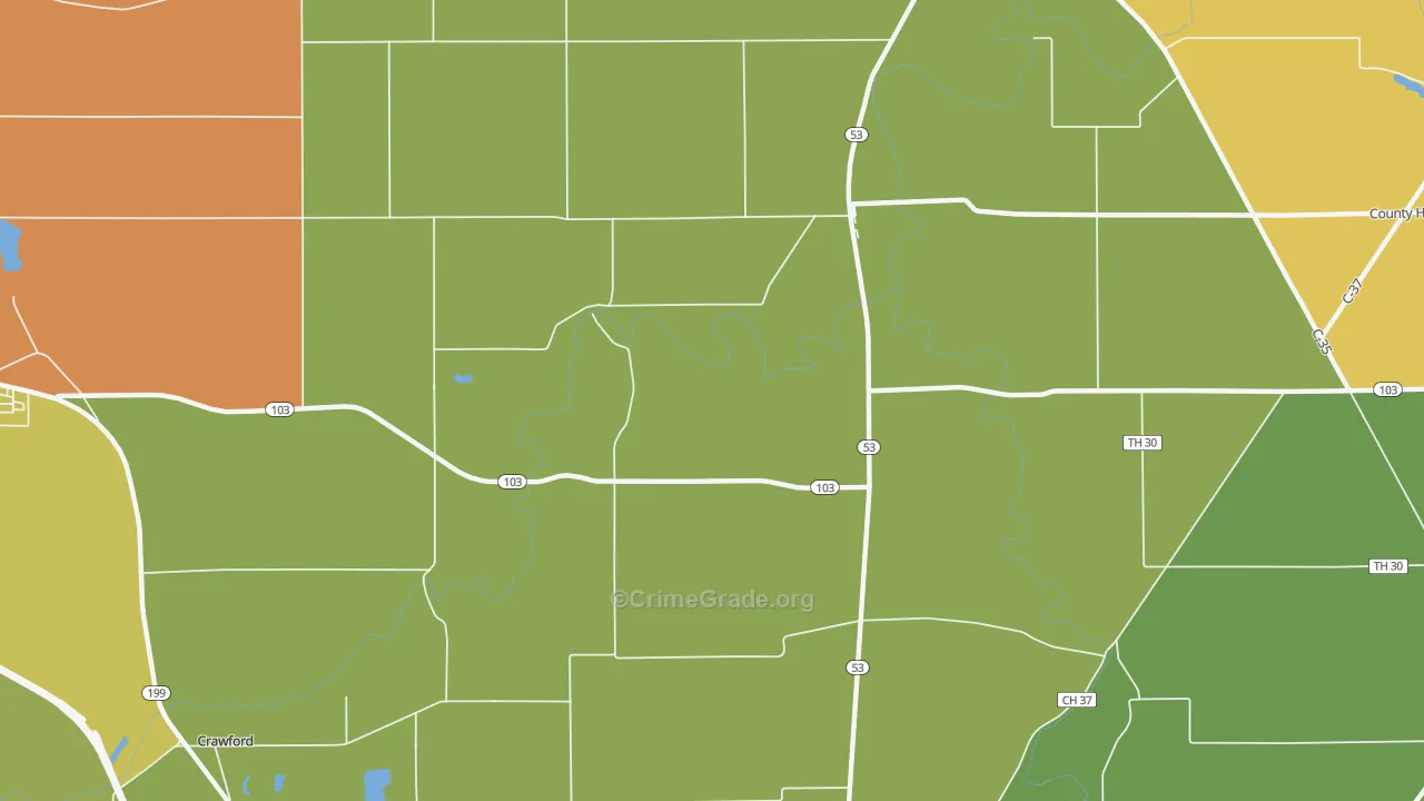 Tymochtee, OH Map of Murder Rates