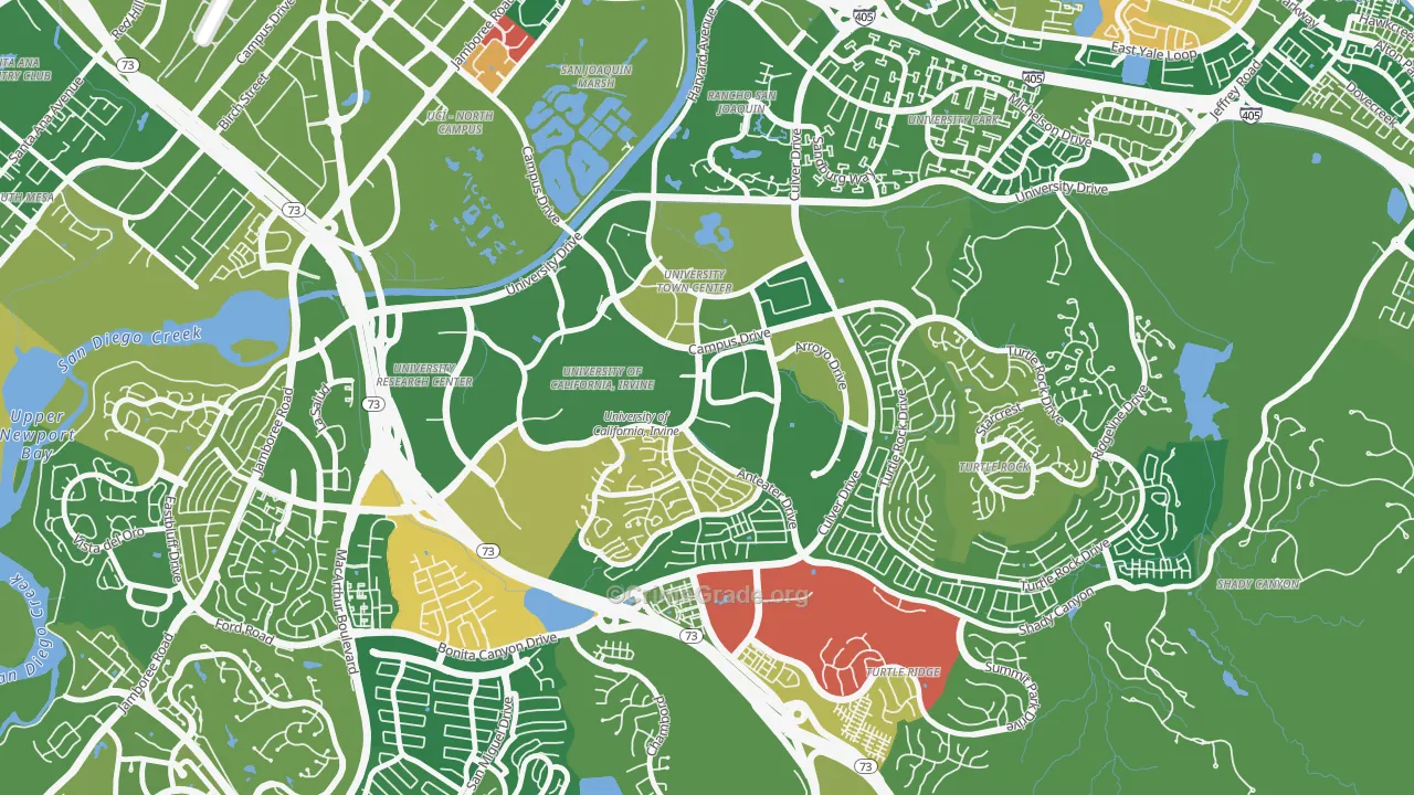 UC Irvine, Irvine, CA Map of Murder Rates