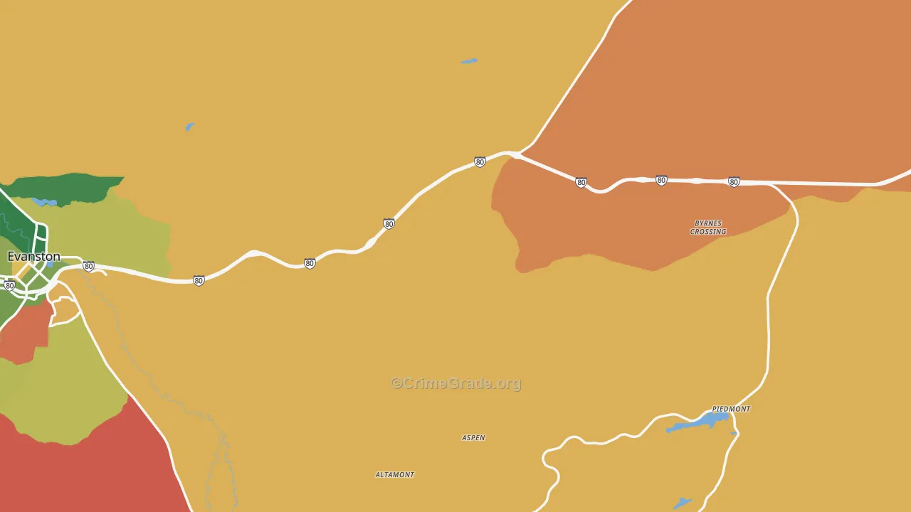 Uinta County, WY Map of Murder Rates