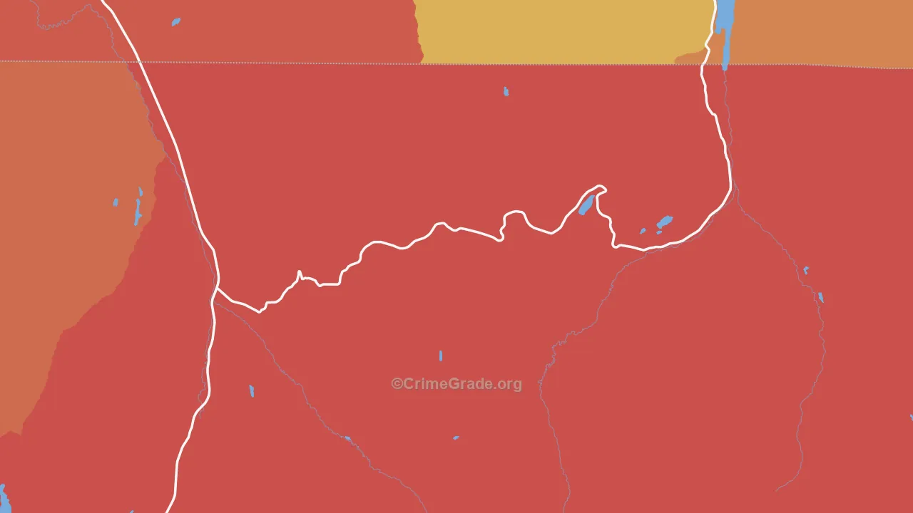 Uinta National Forest, UT Map of Murder Rates