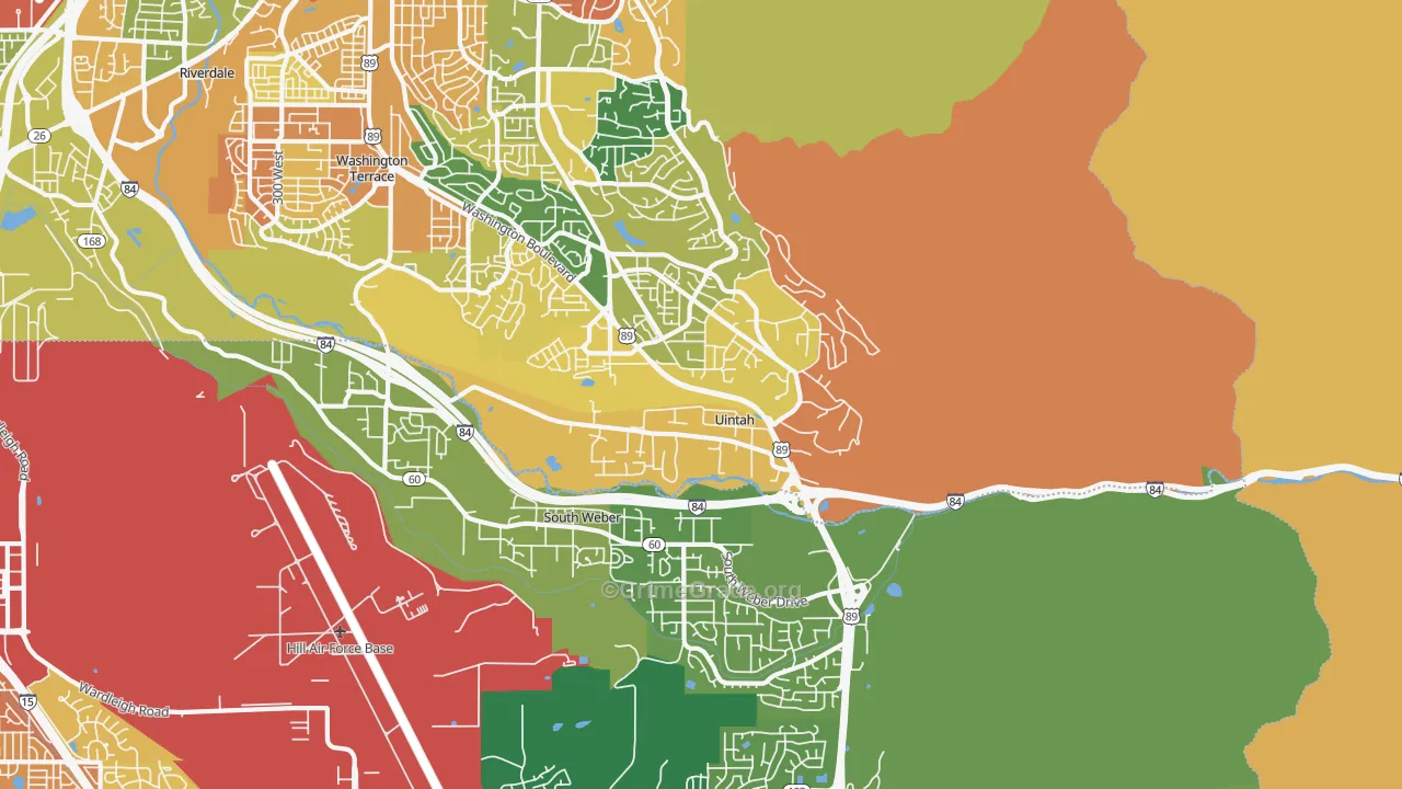 Uintah, UT Map of Murder Rates