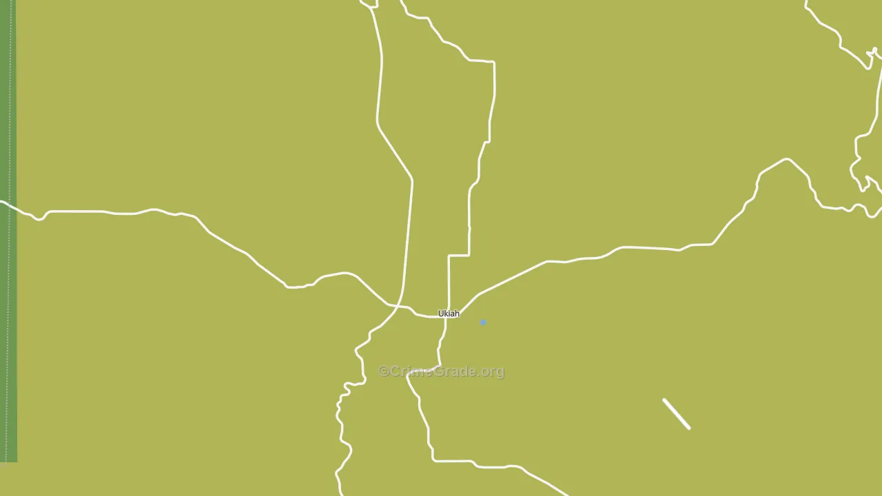 Ukiah, OR Map of Murder Rates