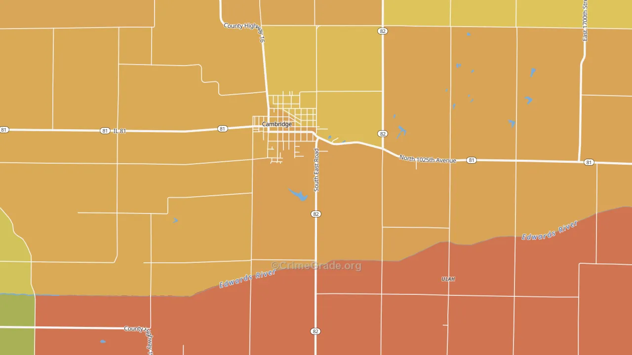 Ulah, IL Map of Murder Rates