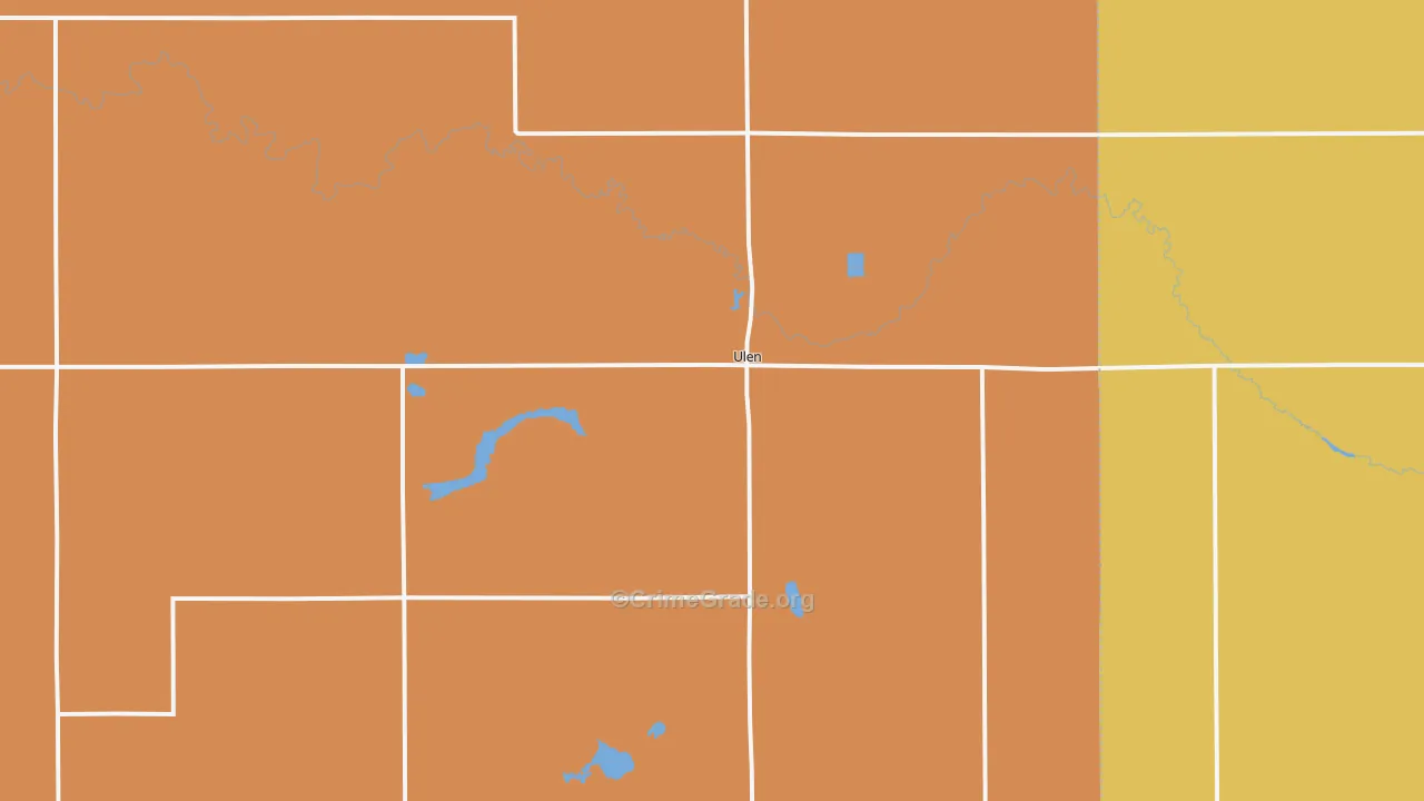 Ulen, MN Map of Murder Rates