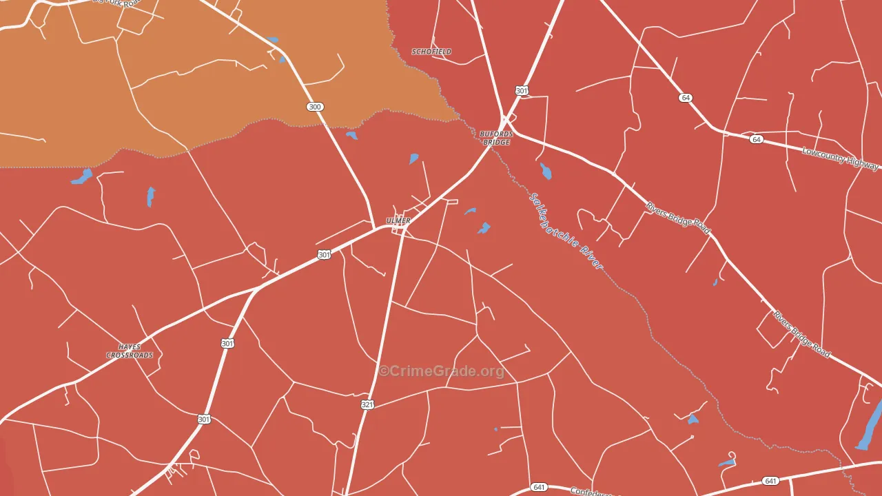 Ulmer, SC Map of Murder Rates