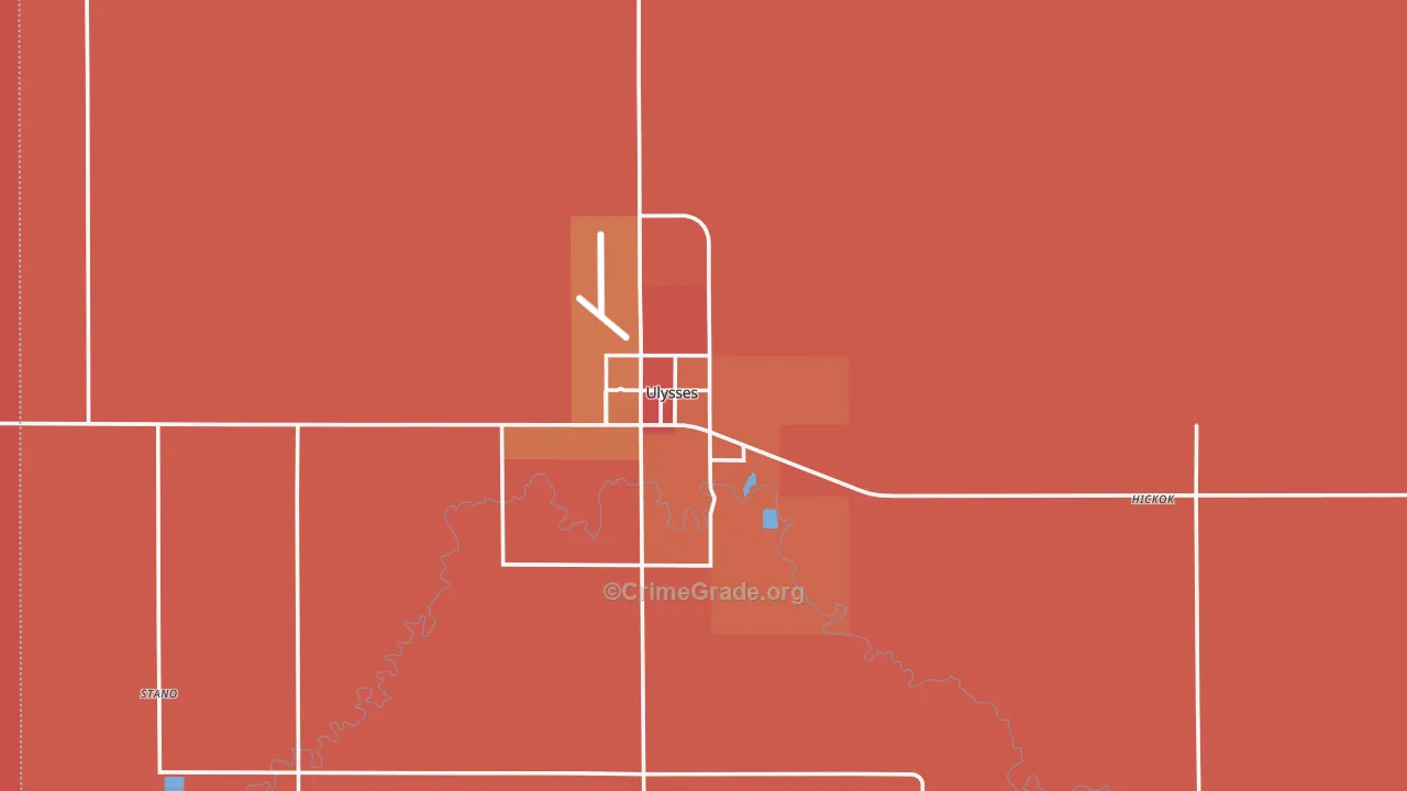 Ulysses, KS Map of Murder Rates