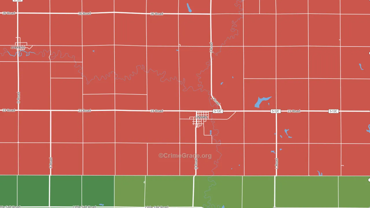 Ulysses, NE Map of Murder Rates