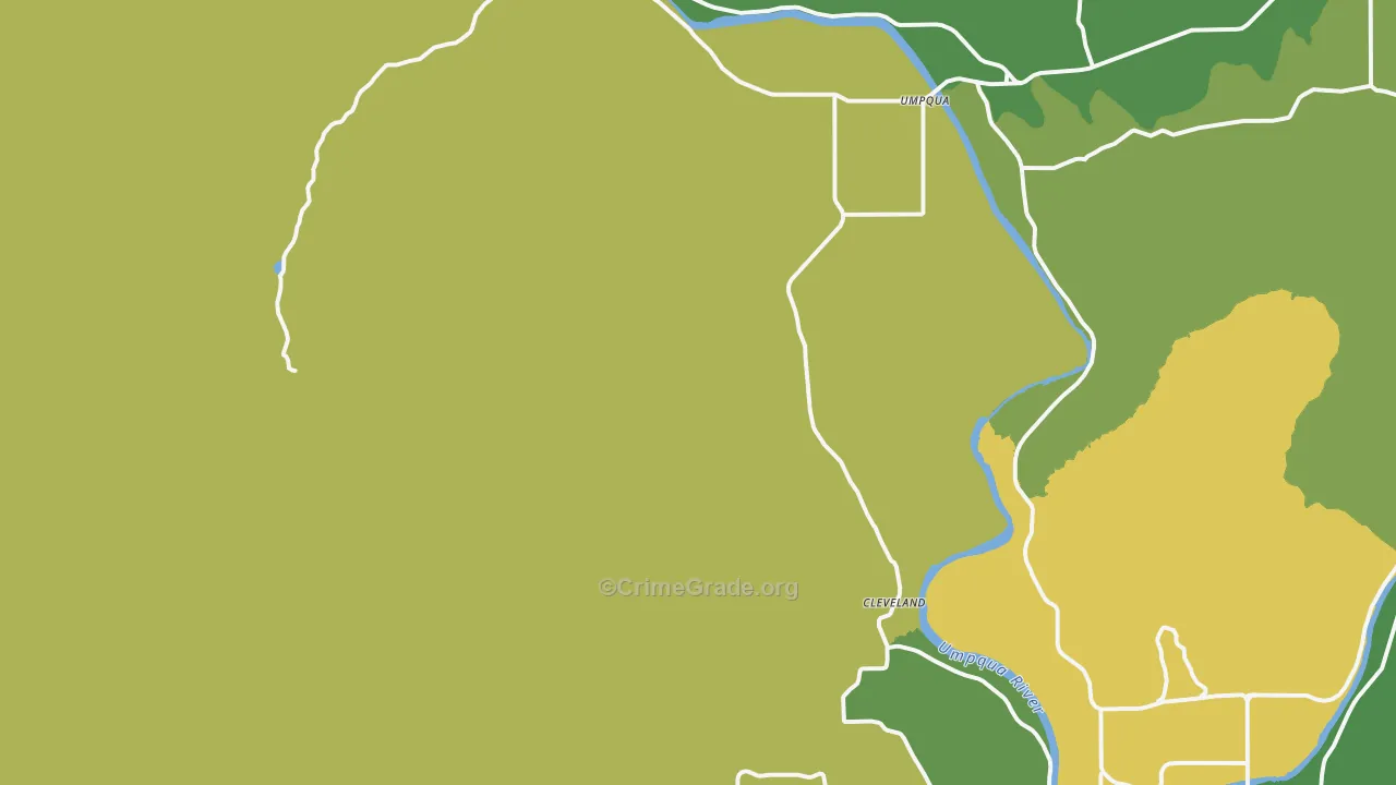 Umpqua, OR Map of Murder Rates