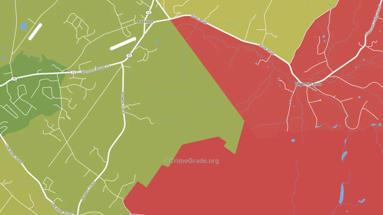 Underhill Center, VT Map of Murder Rates