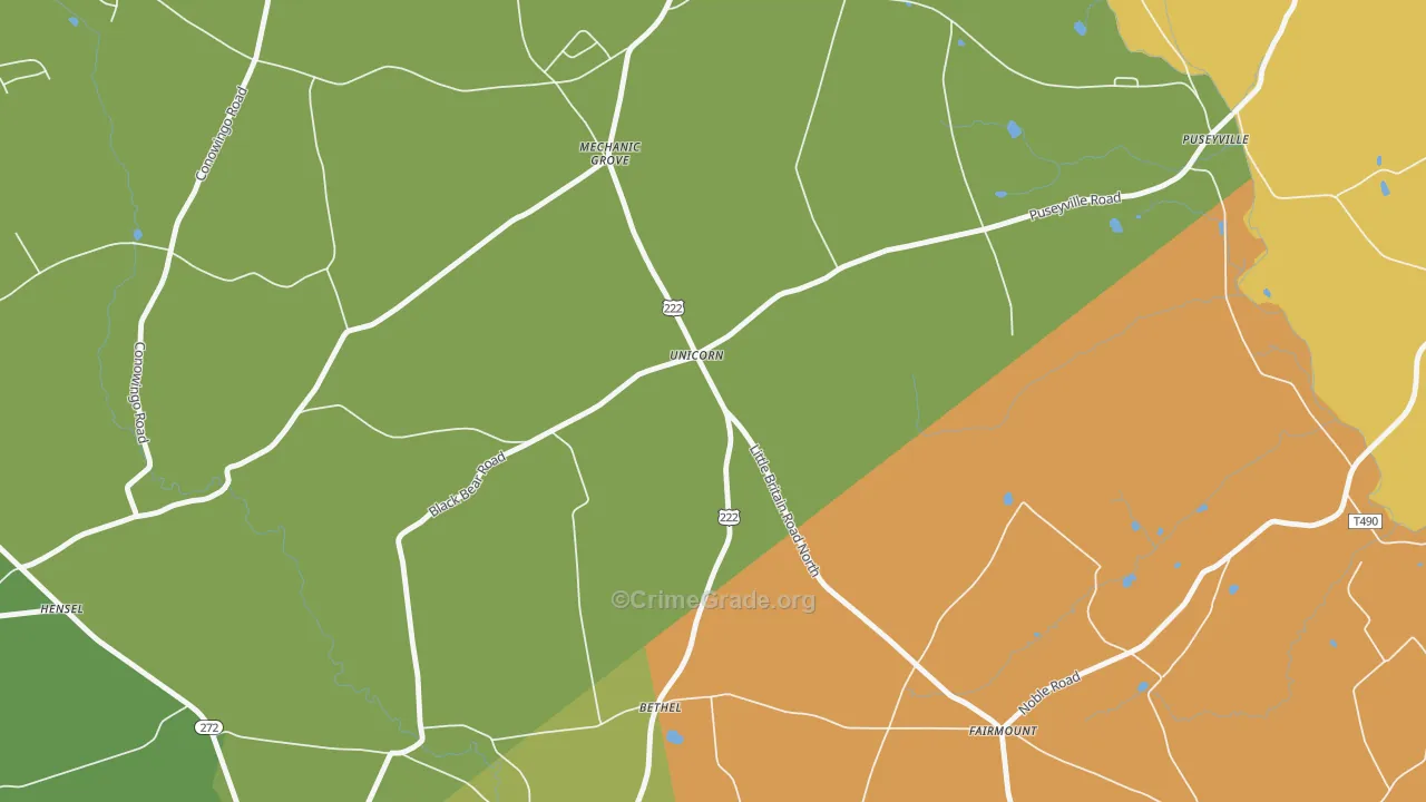 Unicorn, PA Map of Murder Rates