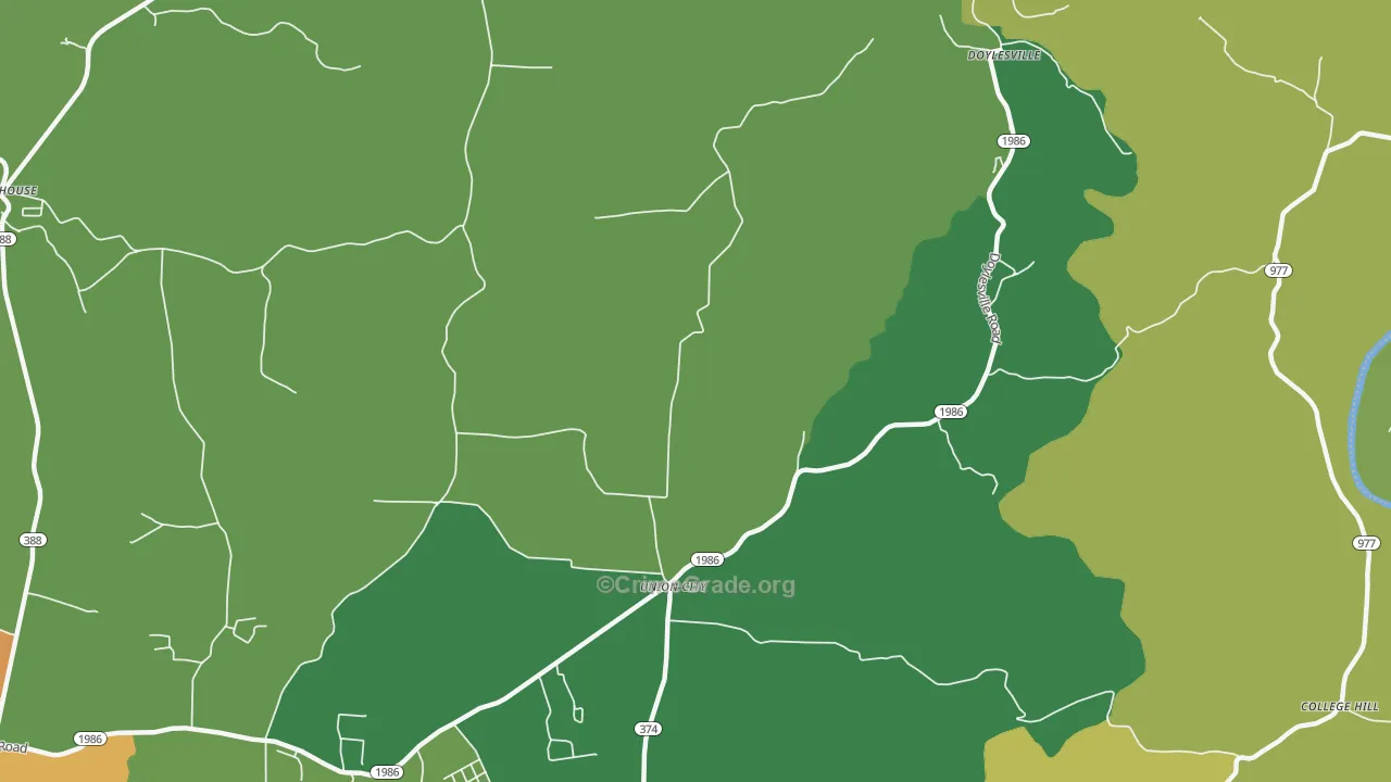 Union City, KY Map of Murder Rates