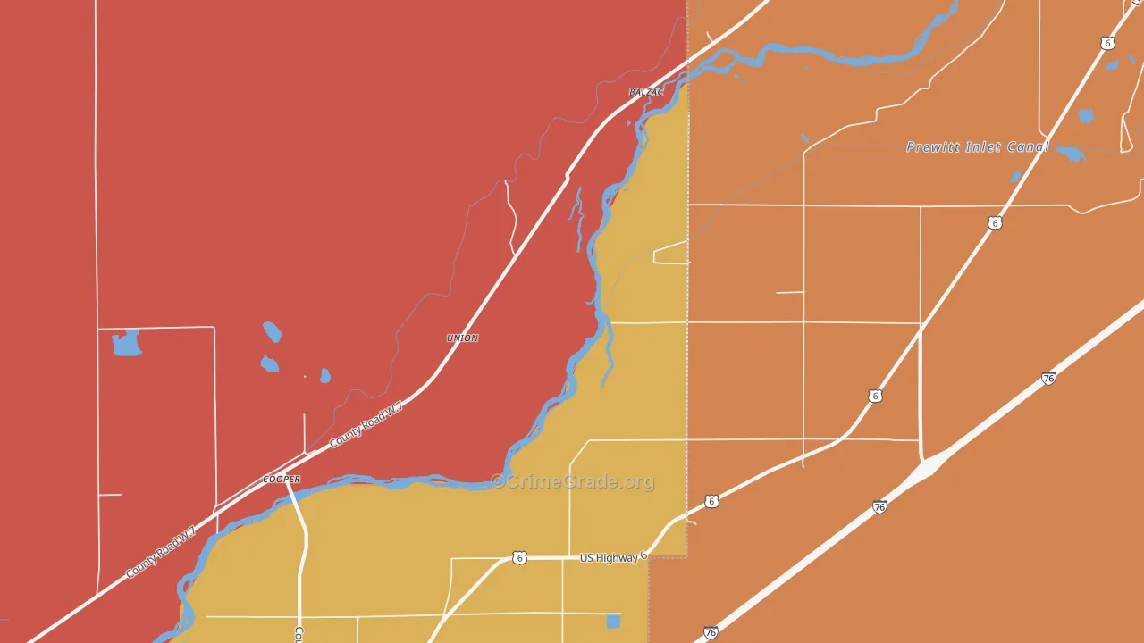 Union, CO Map of Murder Rates