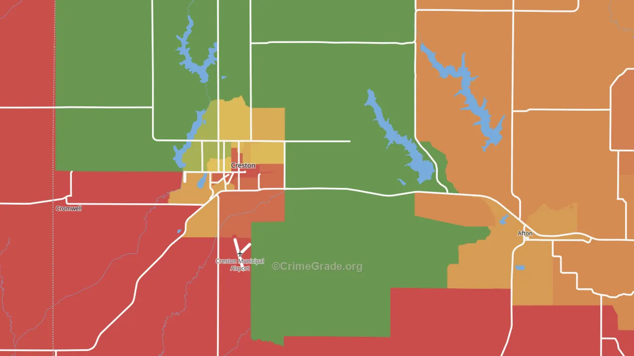 Union County, IA Map of Murder Rates