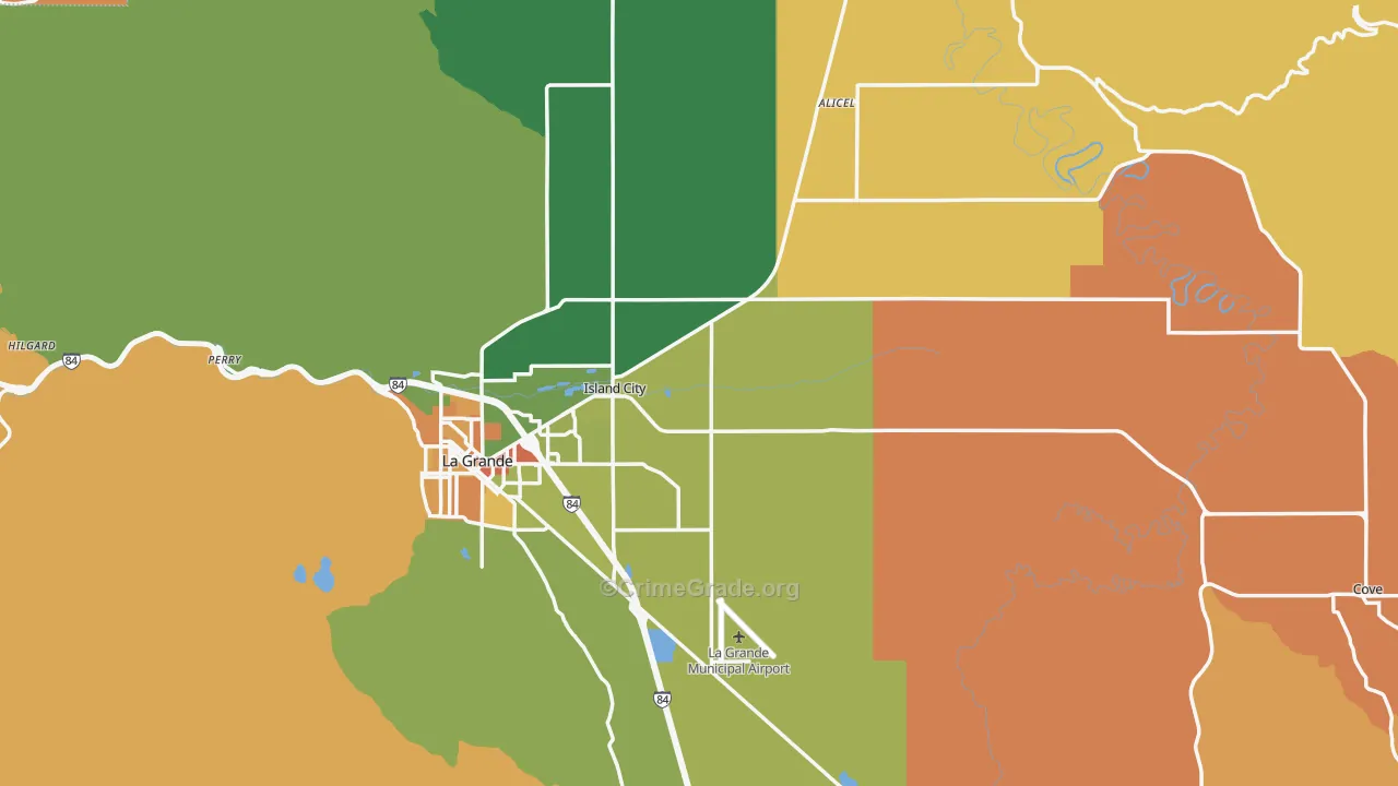 Union County, OR Map of Murder Rates