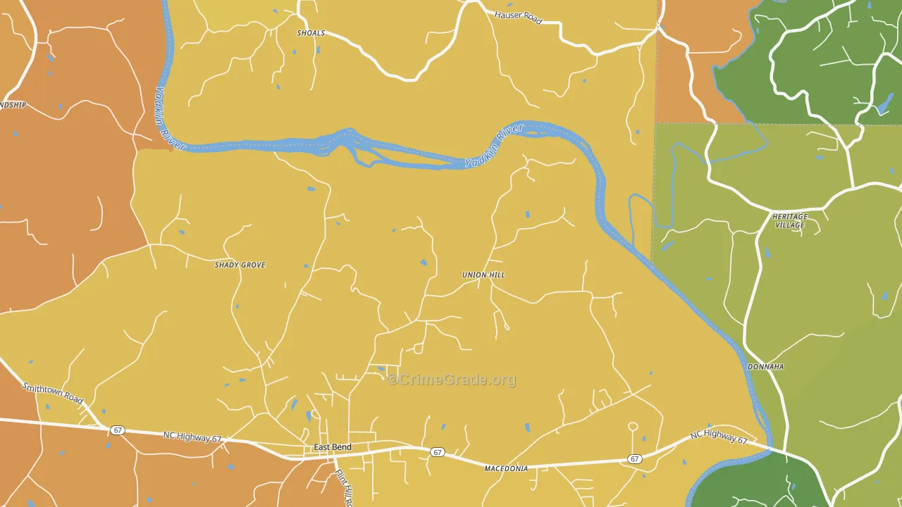 Union Hill, NC Map of Murder Rates