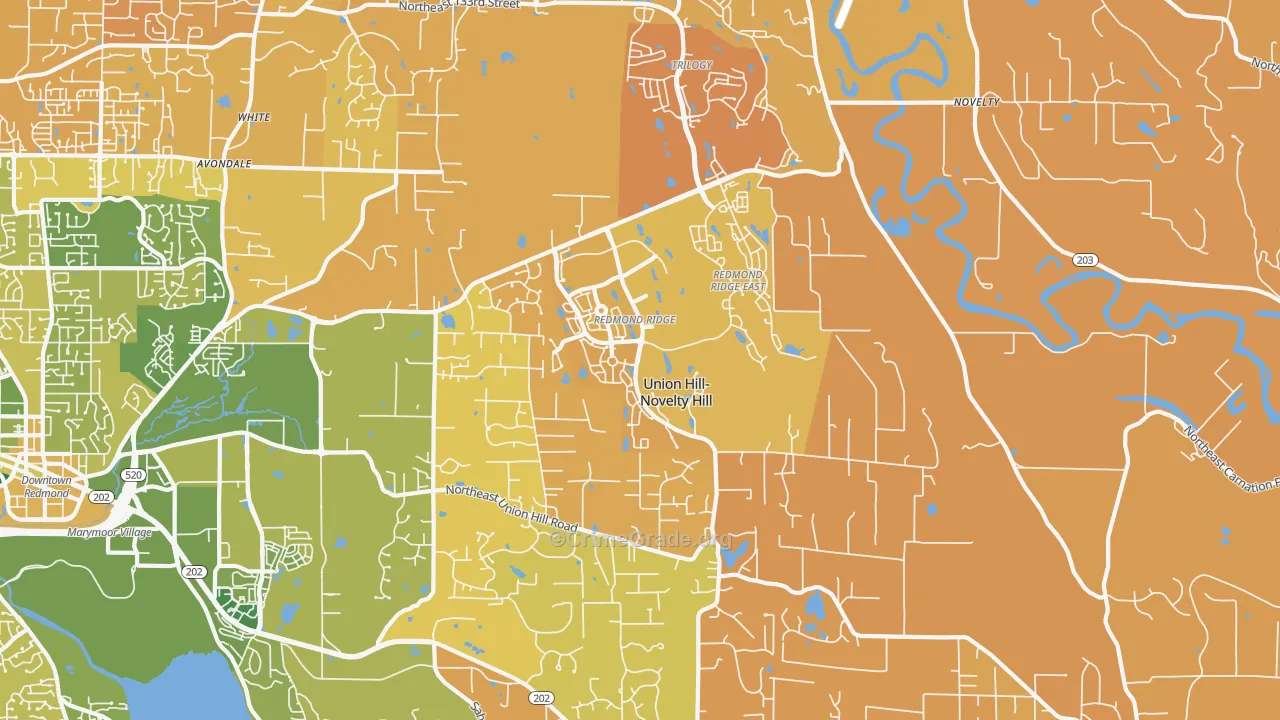 Union Hill-Novelty Hill, WA Map of Murder Rates