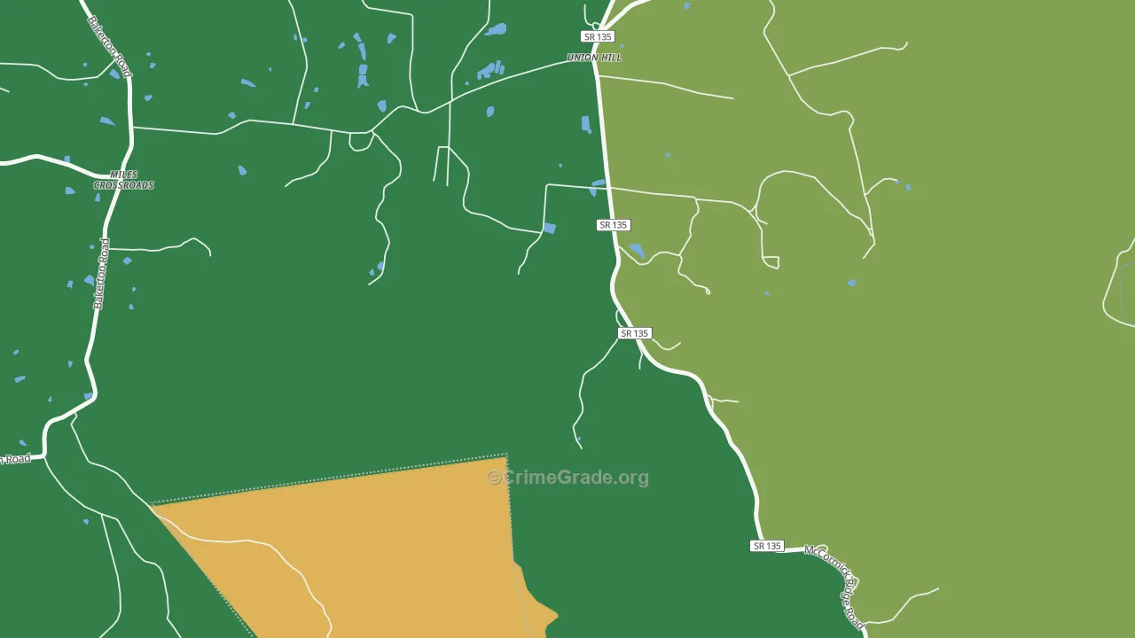 Union Hill, TN Map of Murder Rates