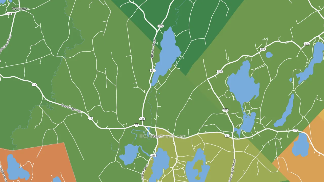Union, ME Map of Murder Rates