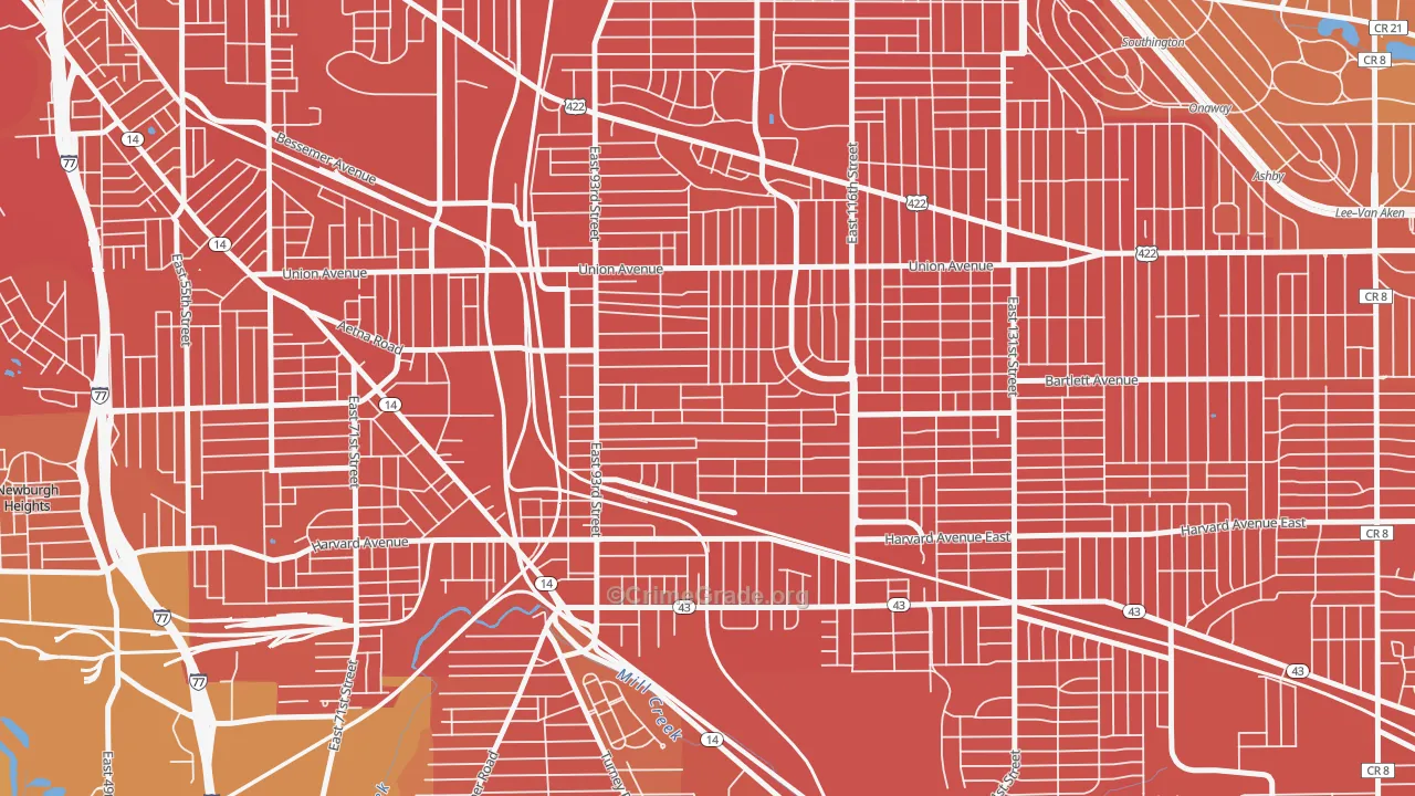 Union-Miles Park, Cleveland, OH Map of Murder Rates