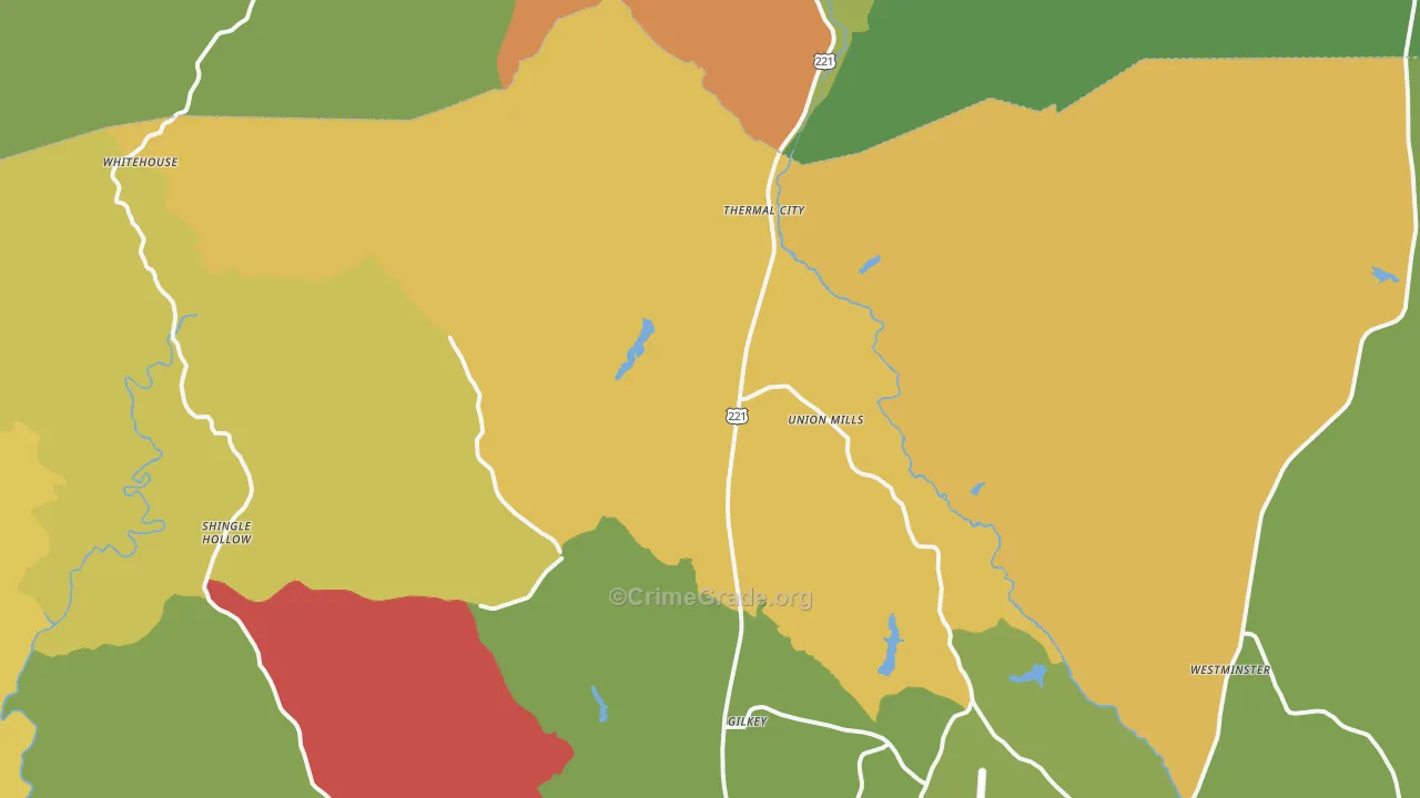 Union Mills, NC Map of Murder Rates