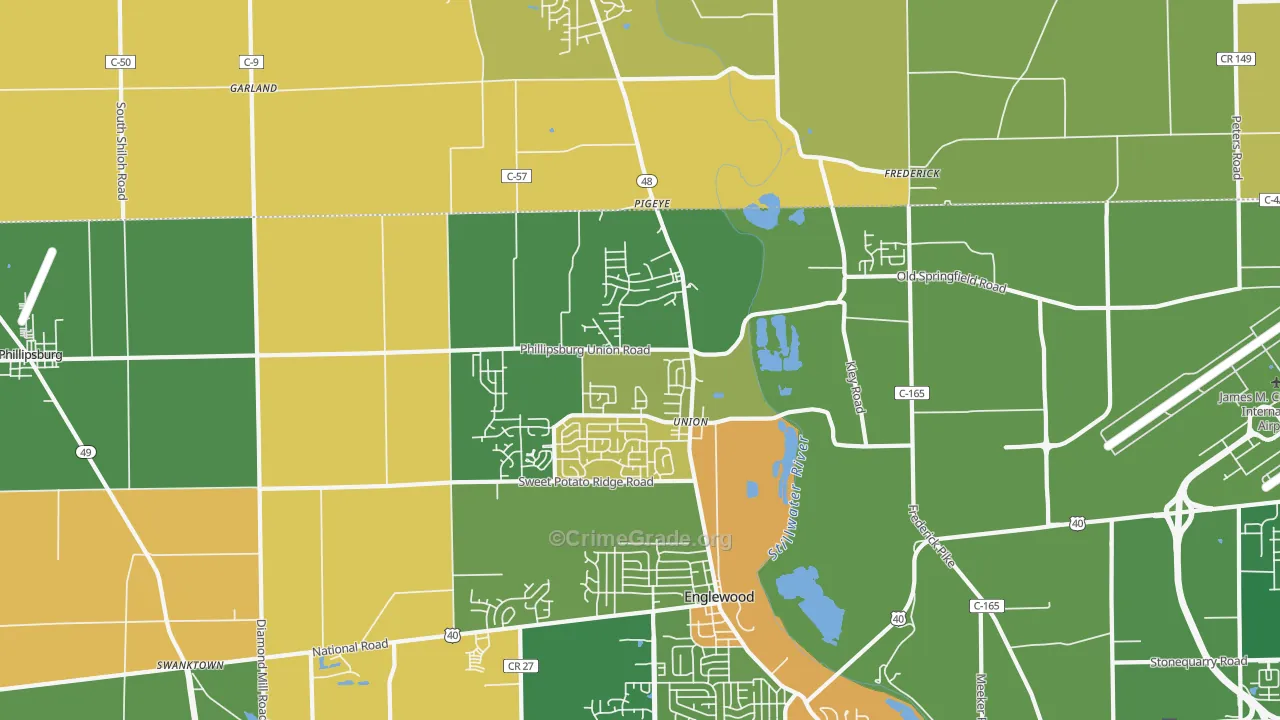 Union, OH Map of Murder Rates