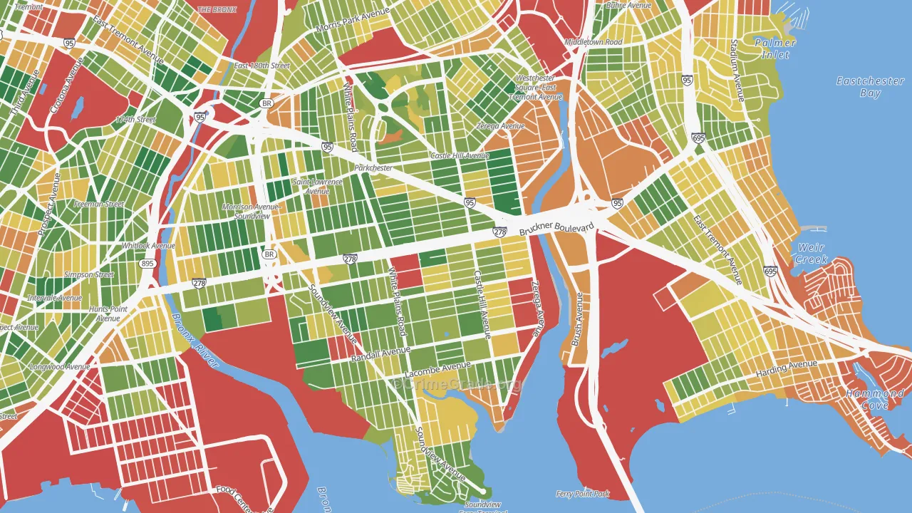 Unionport, Bronx, NY Map of Murder Rates
