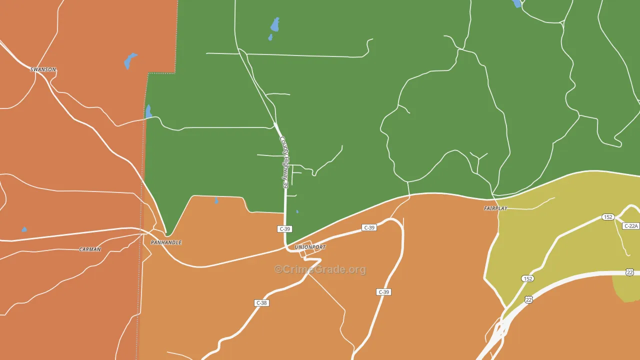 Unionport, OH Map of Murder Rates