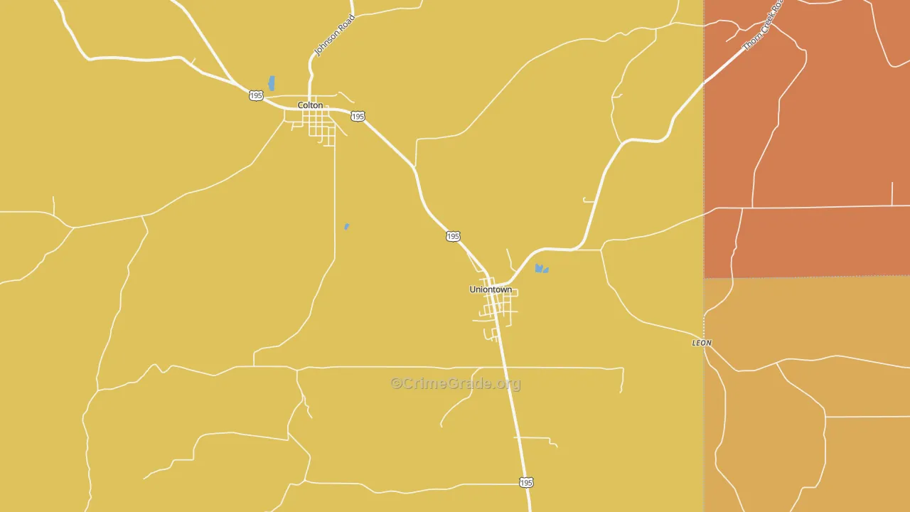 Uniontown, WA Map of Murder Rates