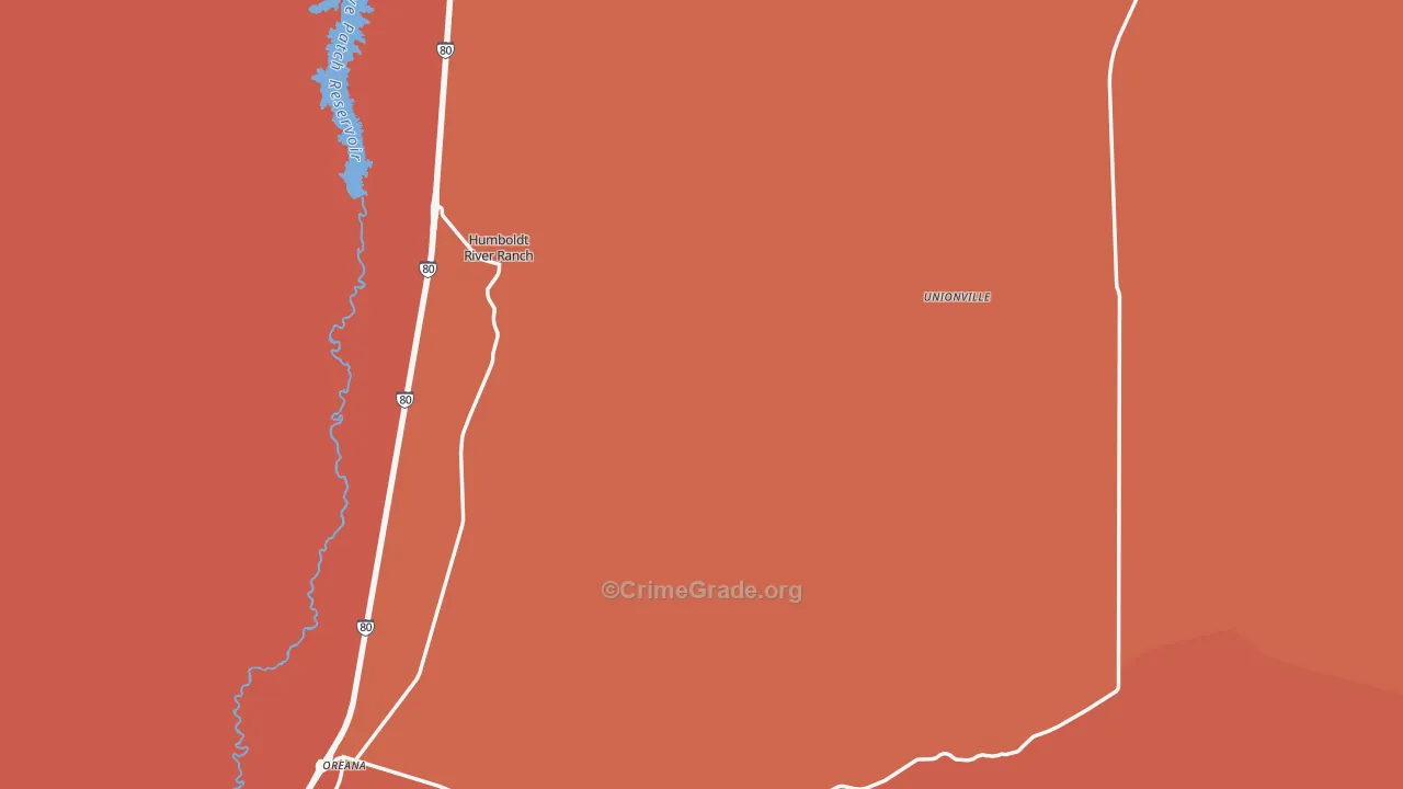 Unionville, NV Map of Murder Rates