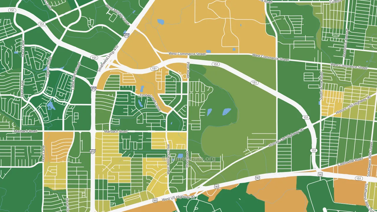 United Westwood, San Antonio, TX Map of Murder Rates
