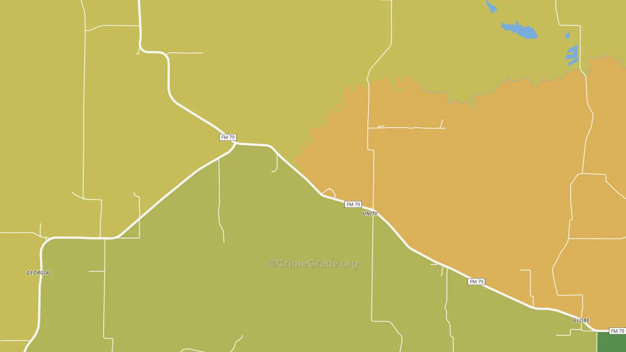 Unity, TX Map of Murder Rates
