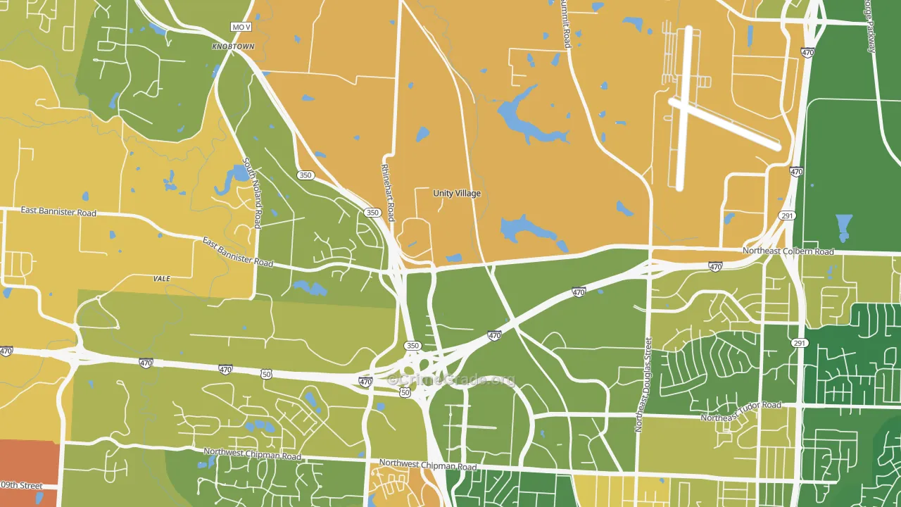 Unity Village, MO Map of Murder Rates