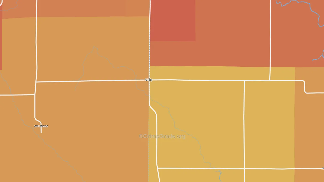 Unity, WI Map of Murder Rates