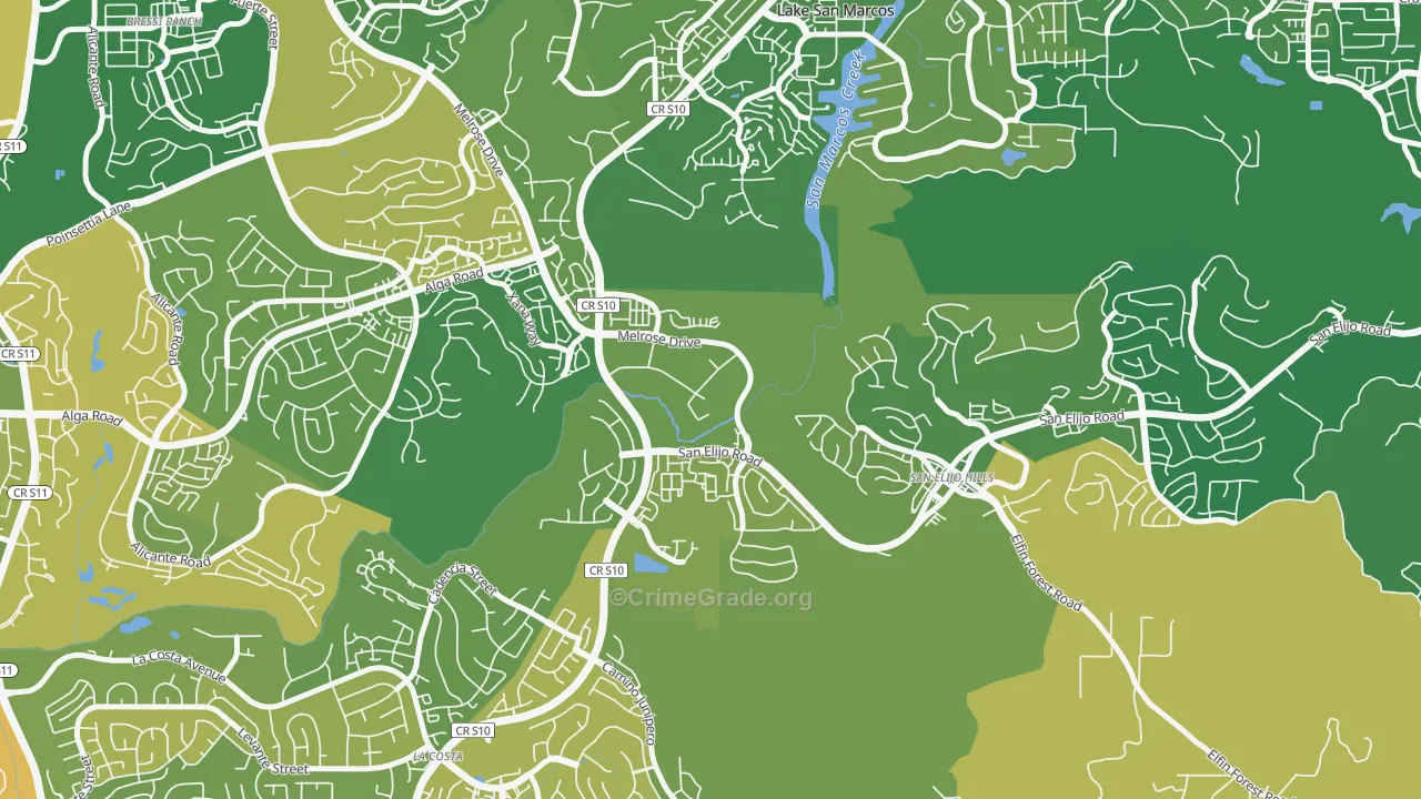 University Commons, San Marcos, CA Map of Murder Rates