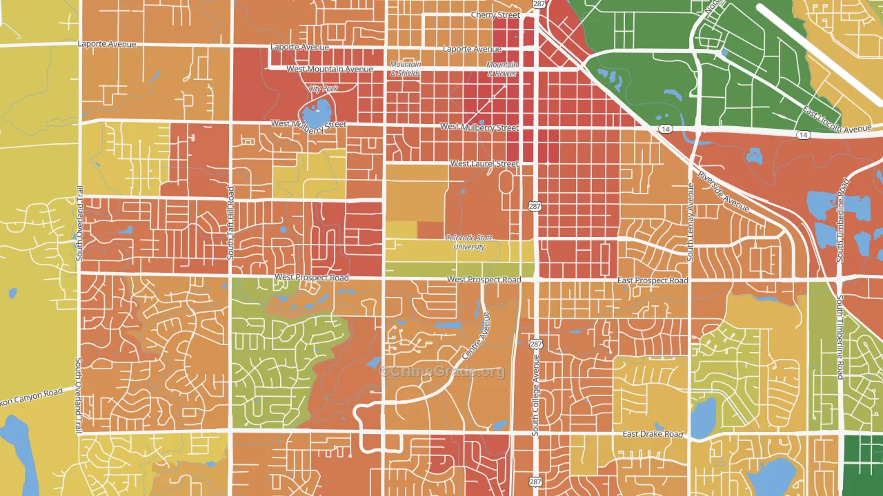 University North, Fort Collins, CO Map of Murder Rates